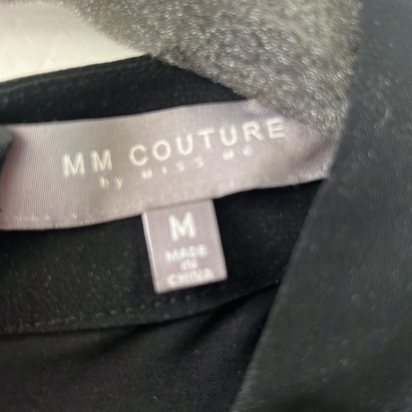 MM COUTURE BLACK pleated cocktail dress - Picture 3 of 3